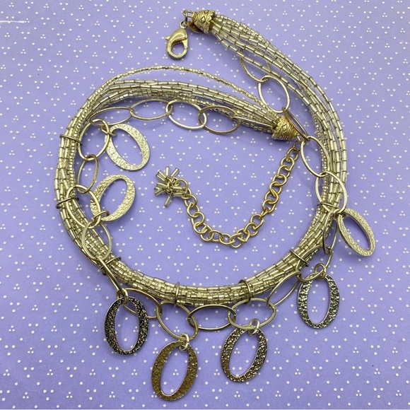 CHICO'S Silver & Seed Bead Boho Necklace - Picture 2 of 5